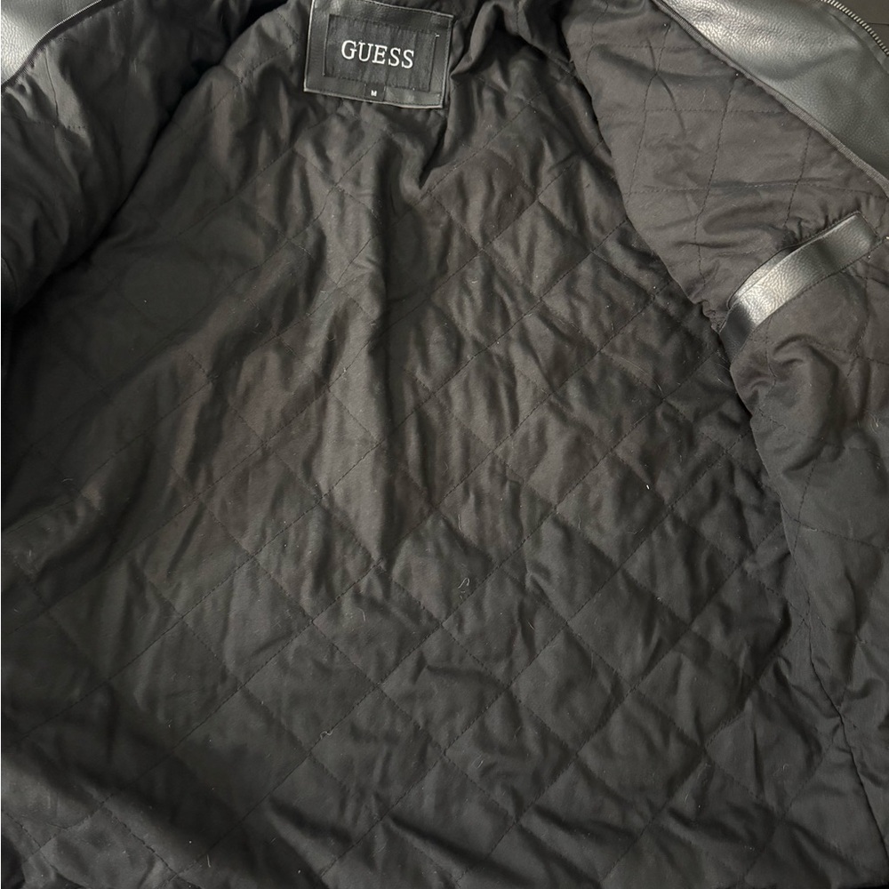 Guess Men's Black Moto Biker style Jacket…M - Picture 6 of 15